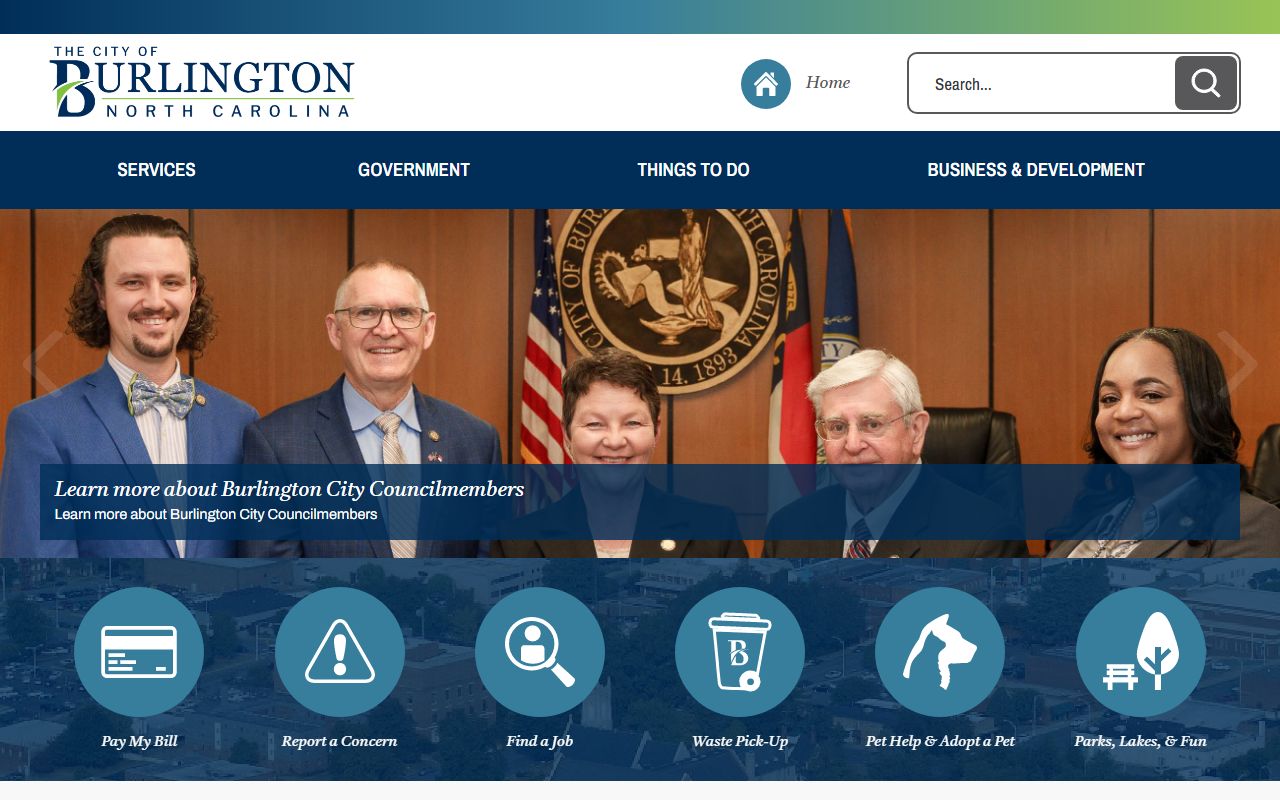 City of Burlington official website for Burlington bankruptcy records research