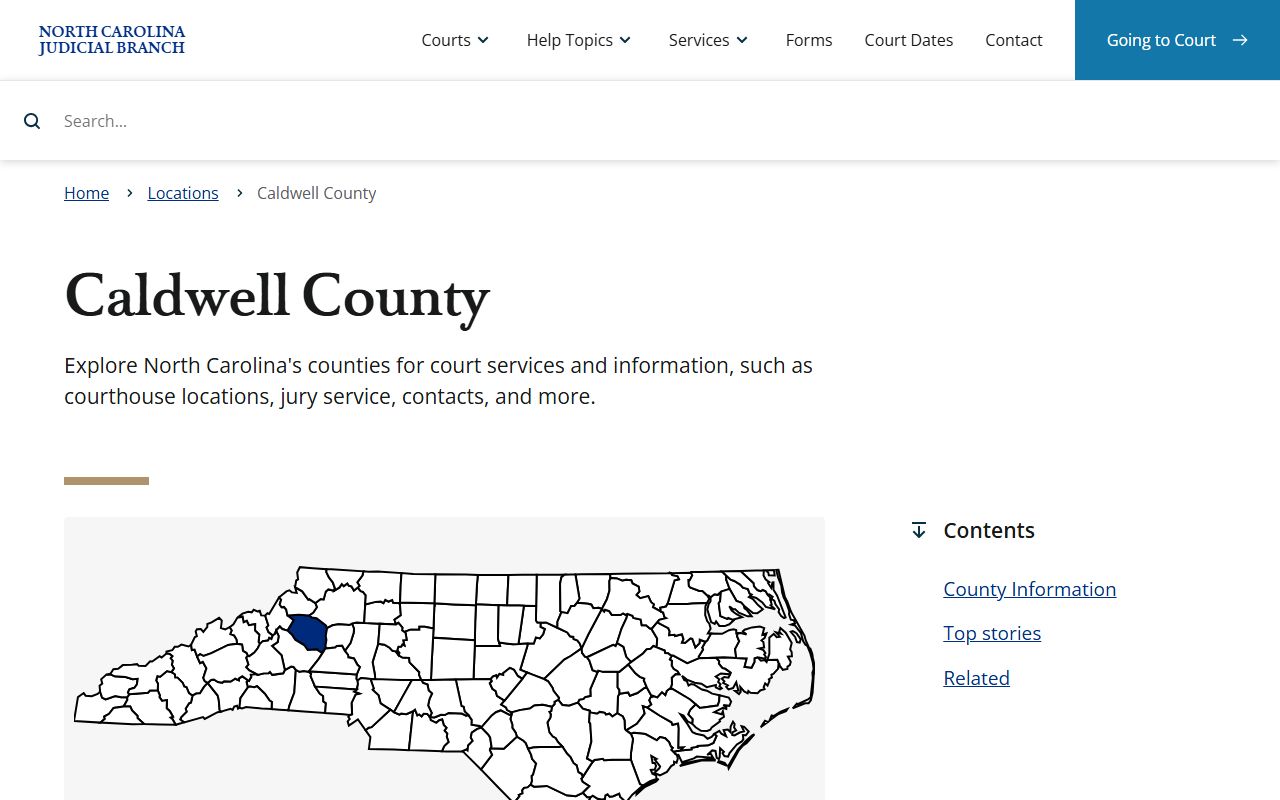 Caldwell County bankruptcy records court information page