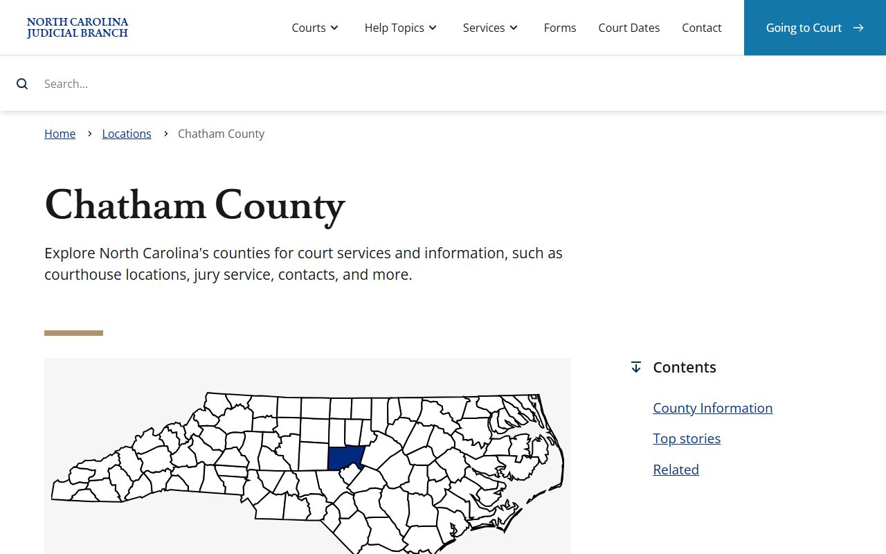 Chatham County bankruptcy records court information page