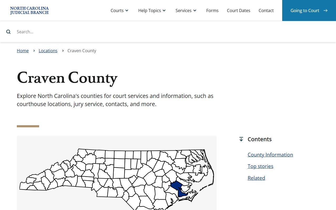 Craven County bankruptcy records court information page