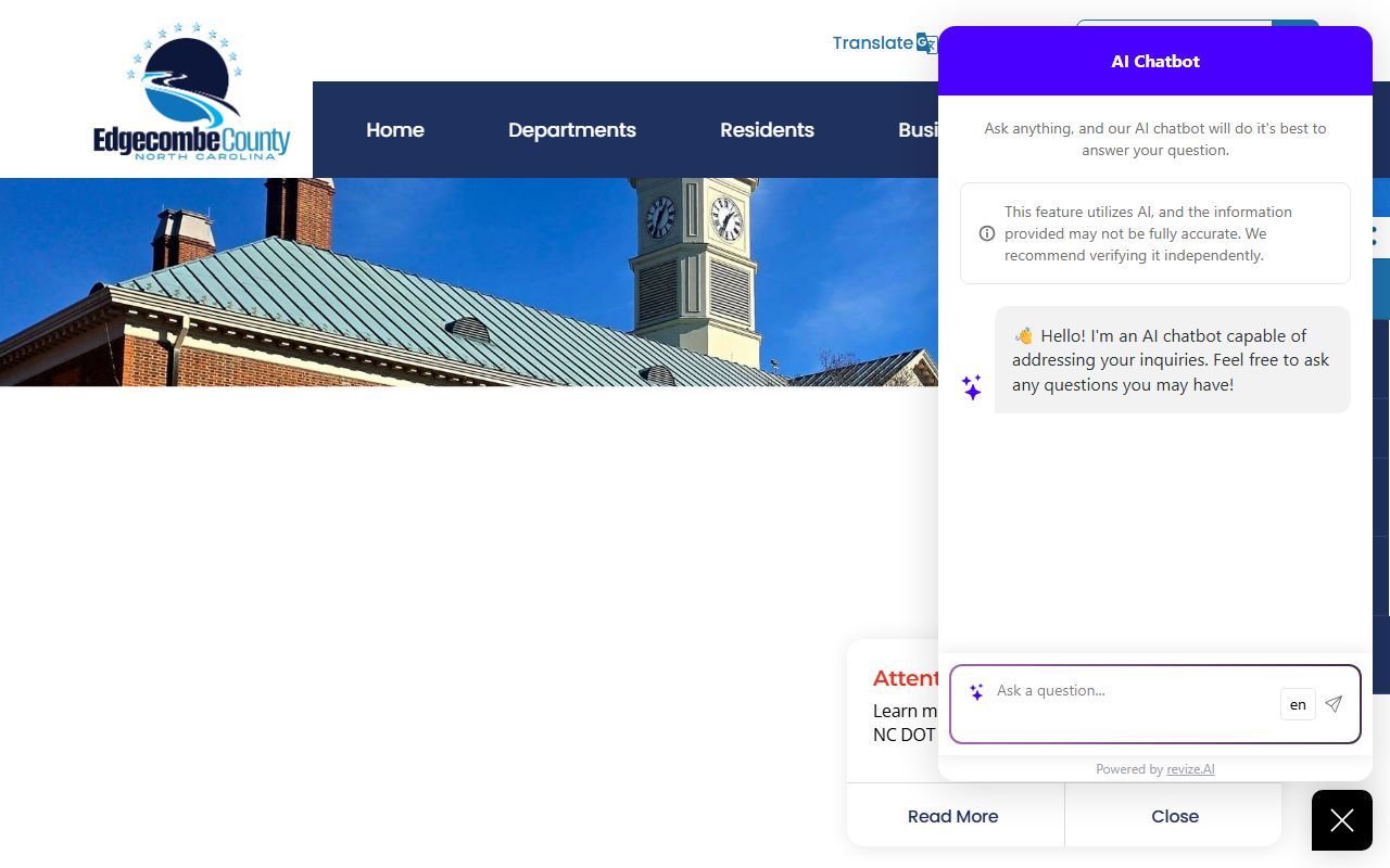Edgecombe County government bankruptcy records resource