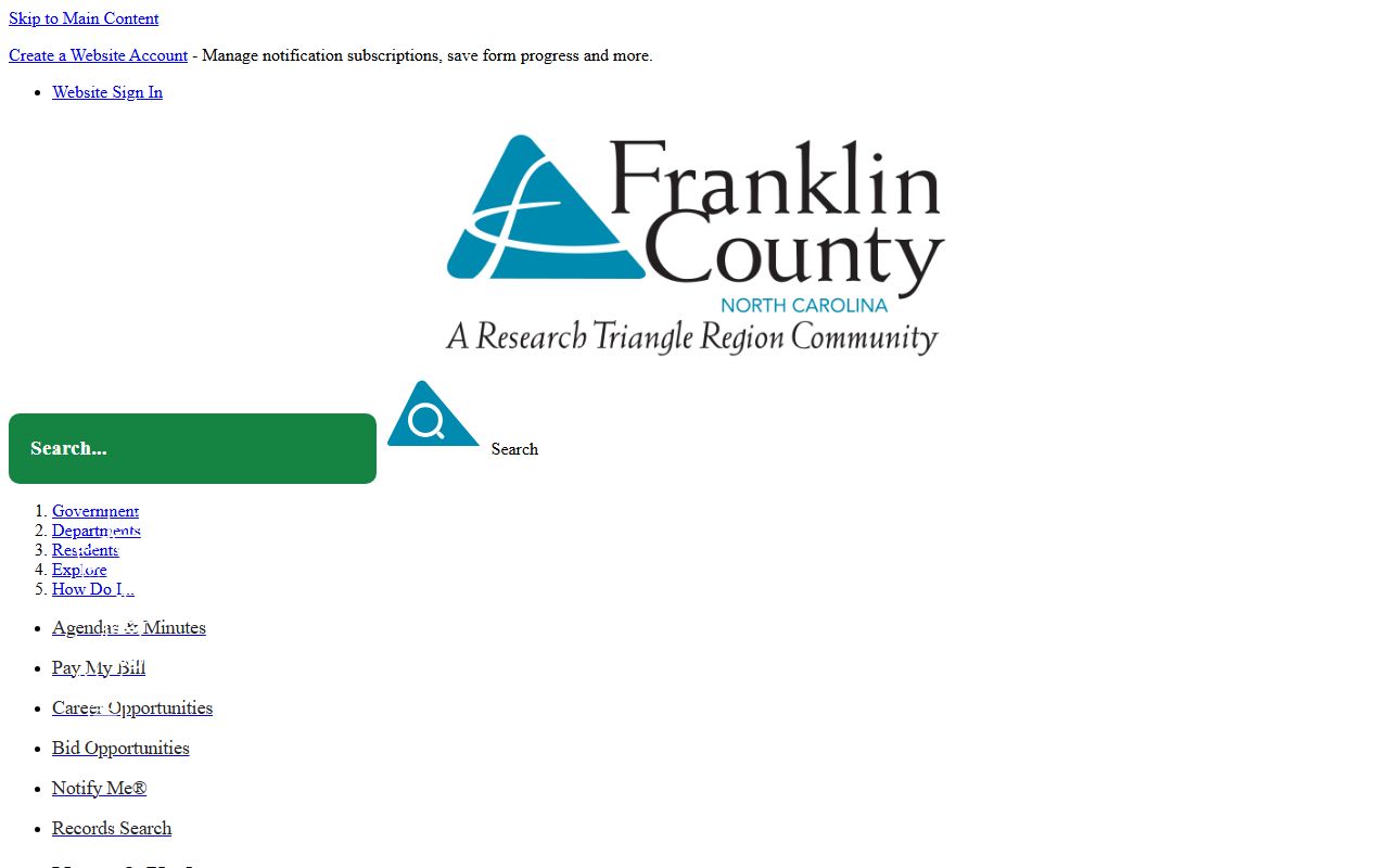 Franklin County government bankruptcy records resource