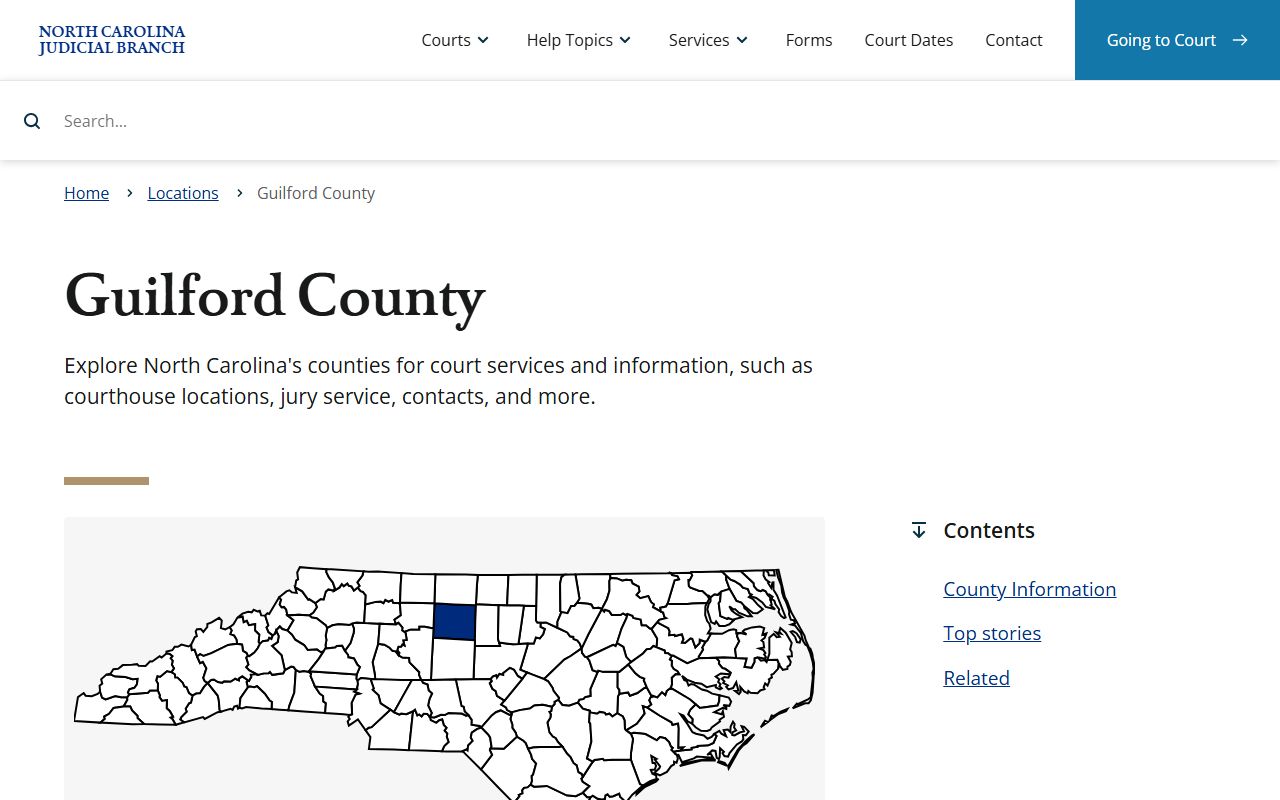 Guilford County courthouse for bankruptcy records in Greensboro