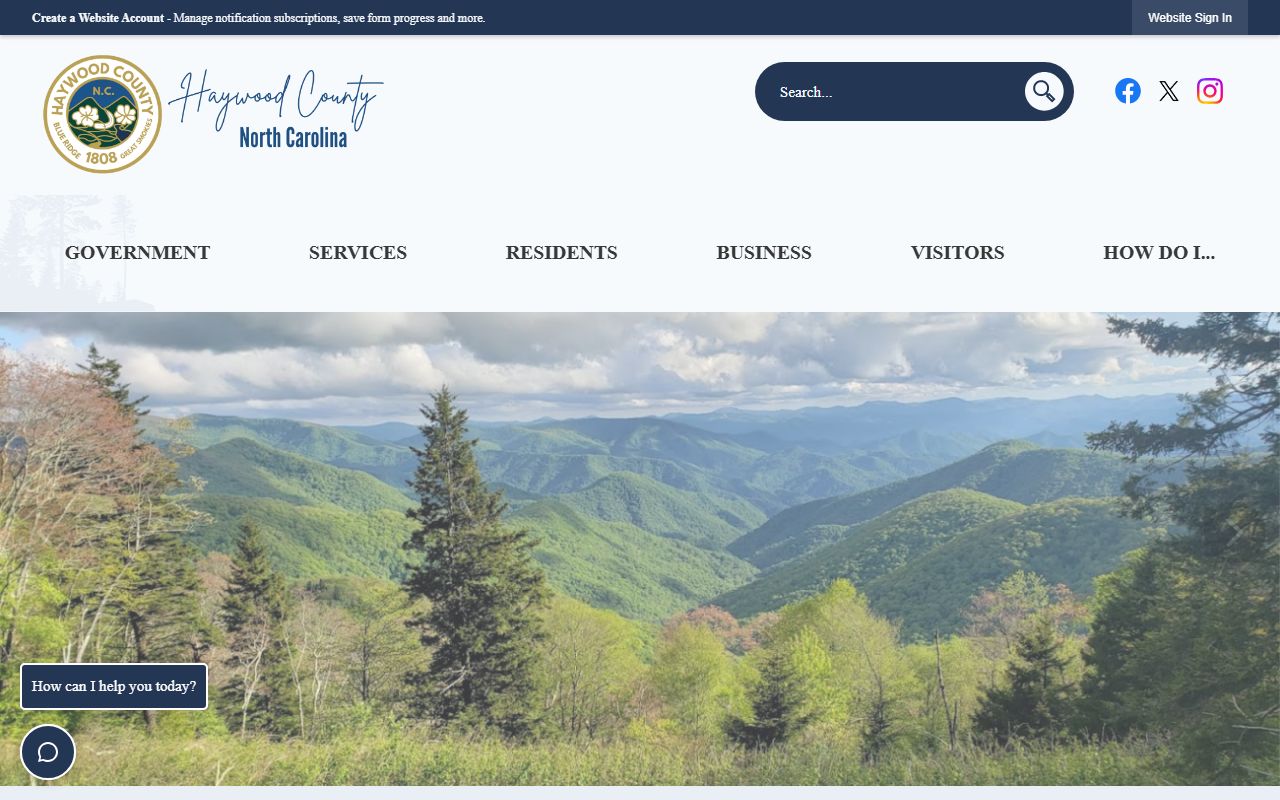 Haywood County government website for bankruptcy records