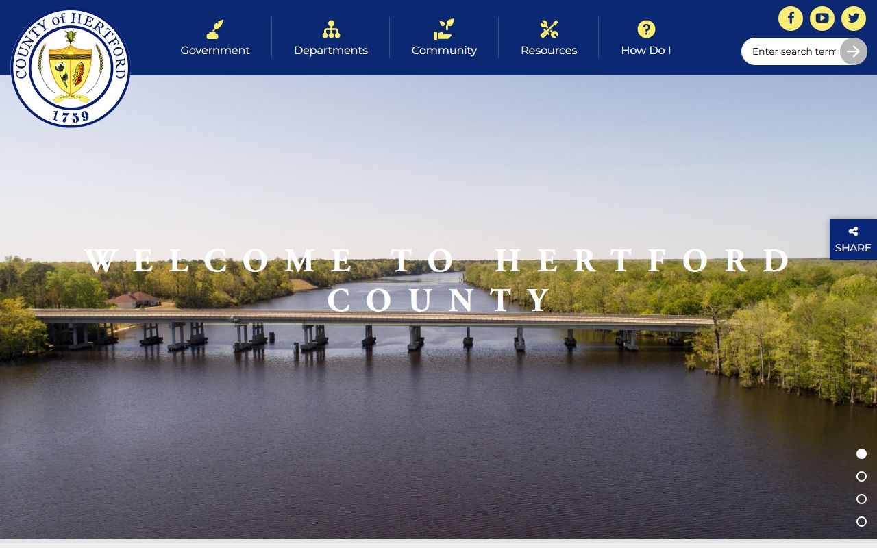 Hertford County government website for bankruptcy records