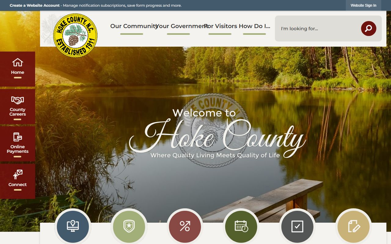 Hoke County government website for bankruptcy records