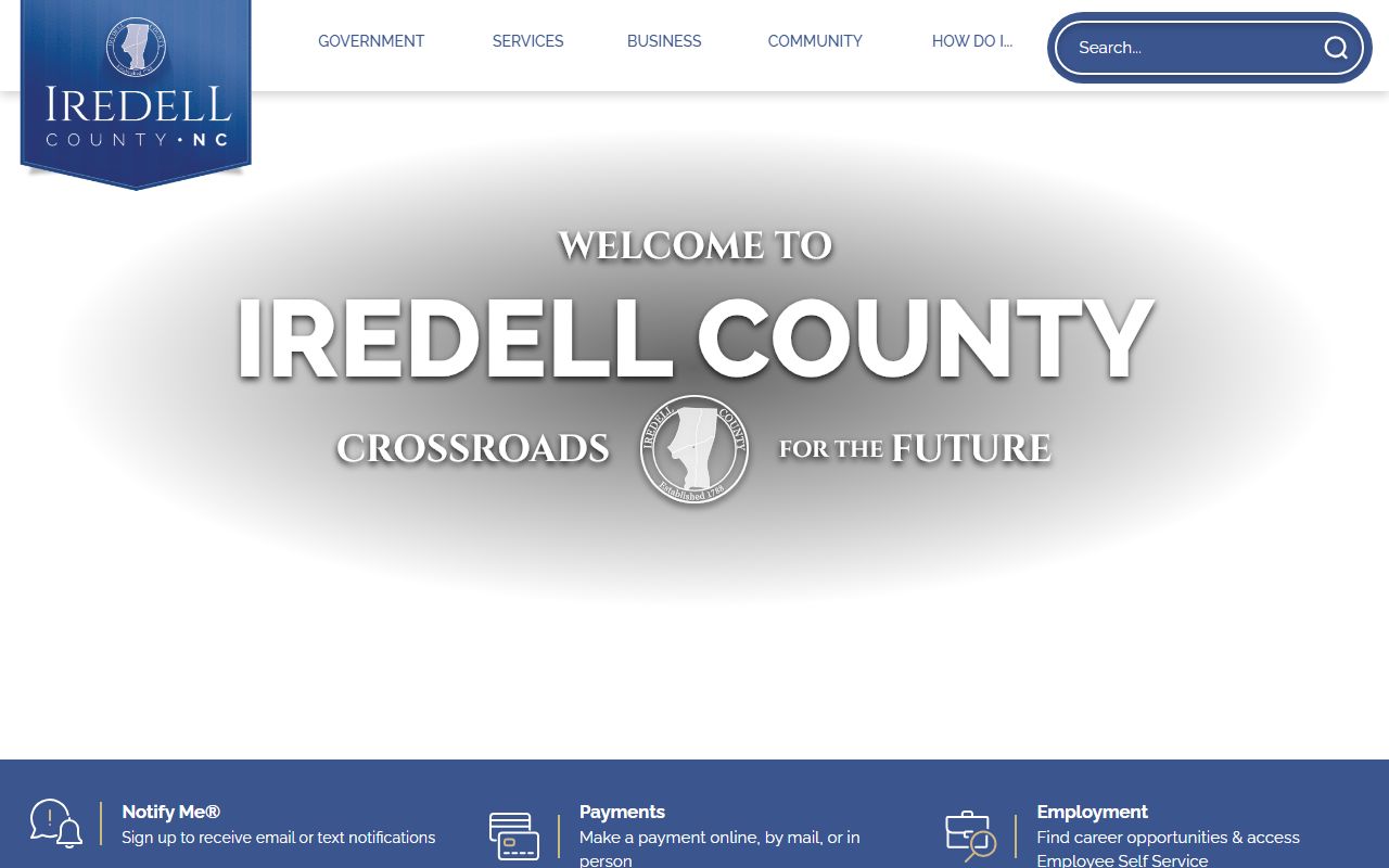 Iredell County government website for bankruptcy records