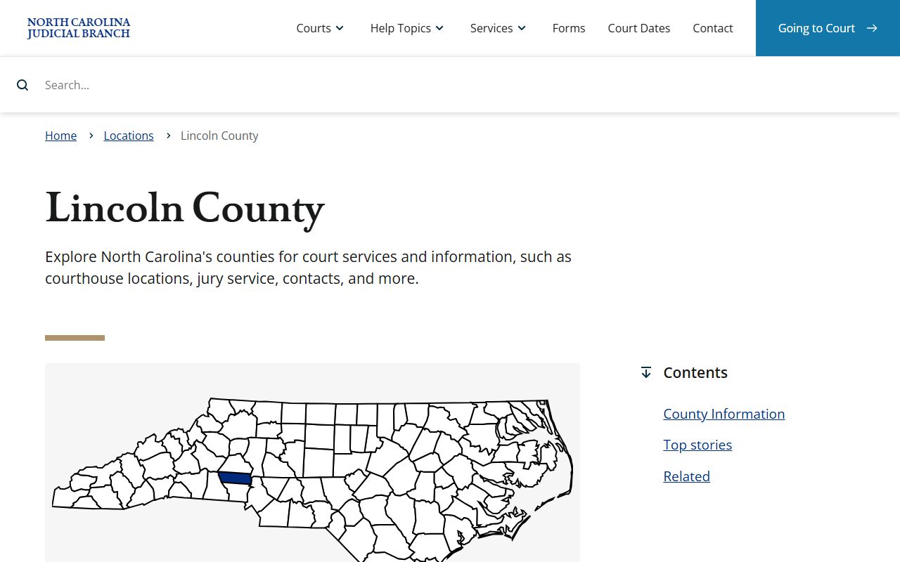 Lincoln County court page for bankruptcy records