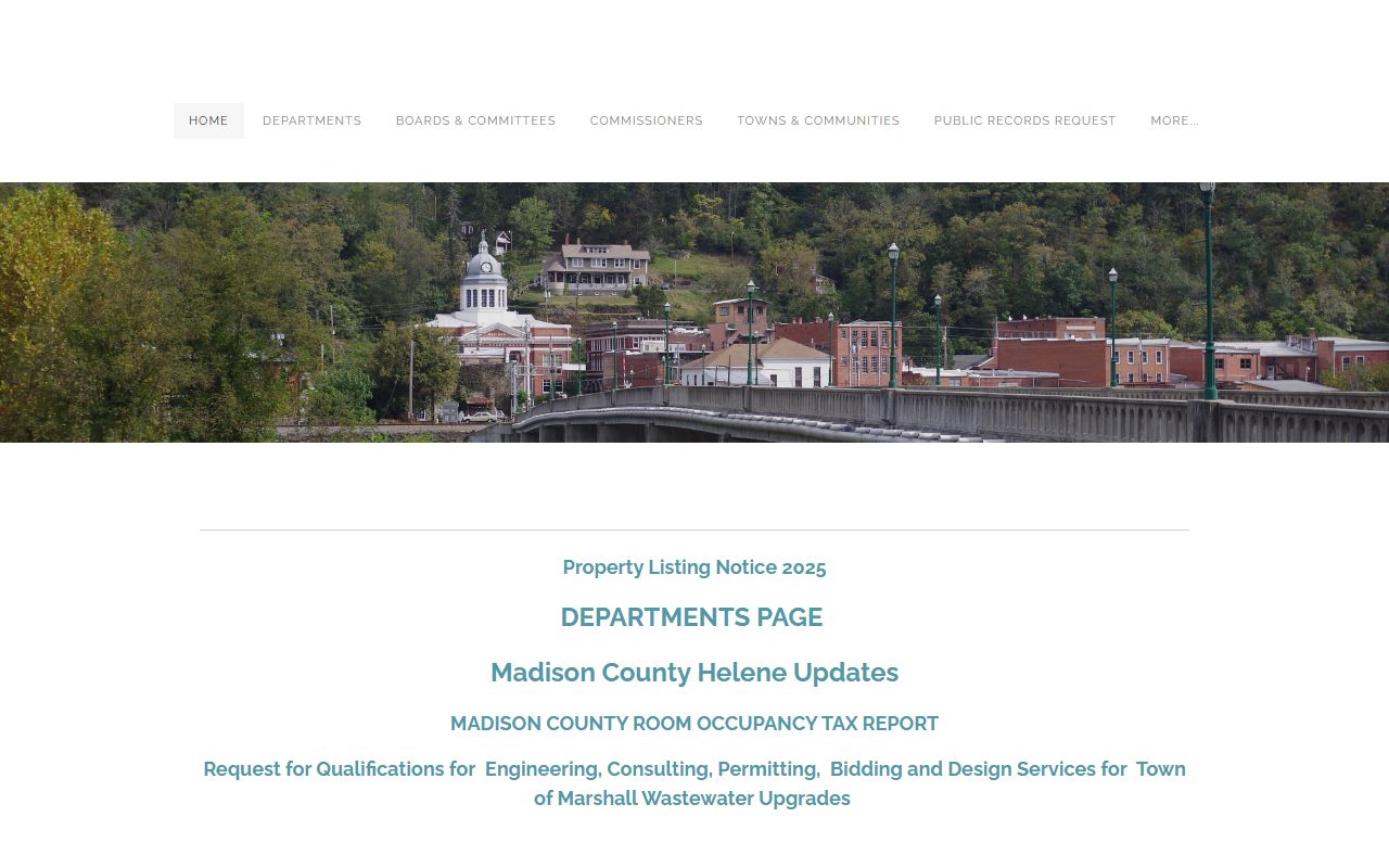 Madison County government website for bankruptcy records