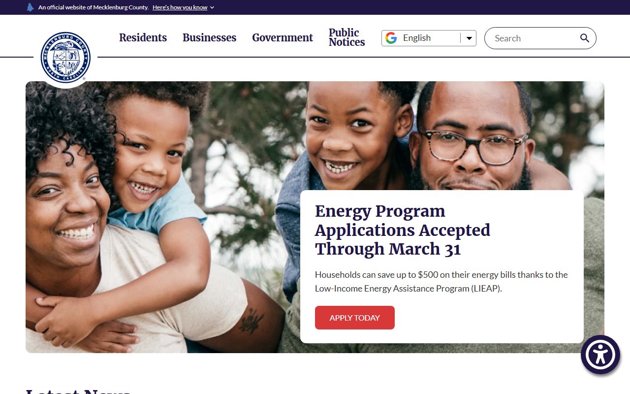 Mecklenburg County government website for bankruptcy records research