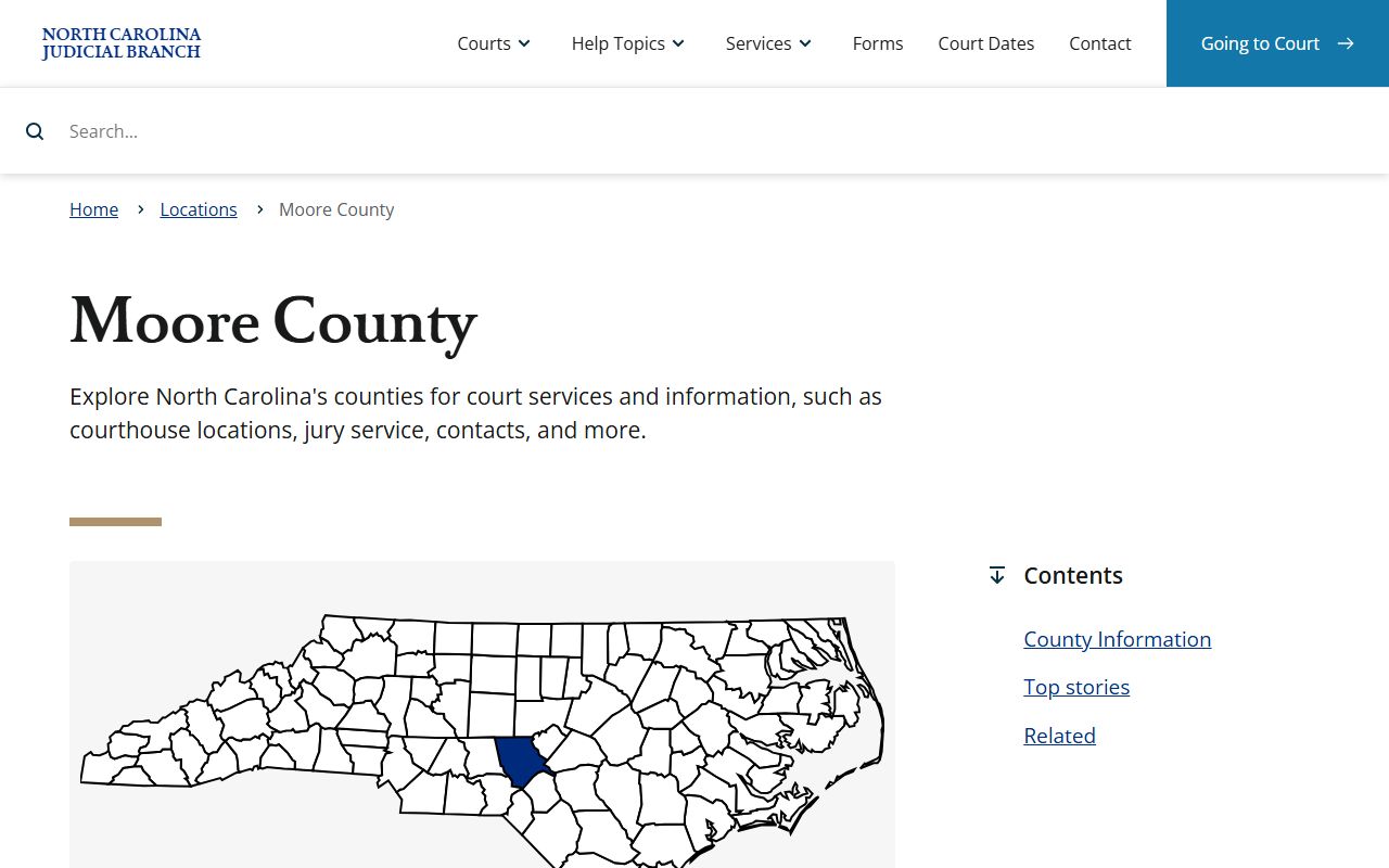 Moore County court website for bankruptcy records search