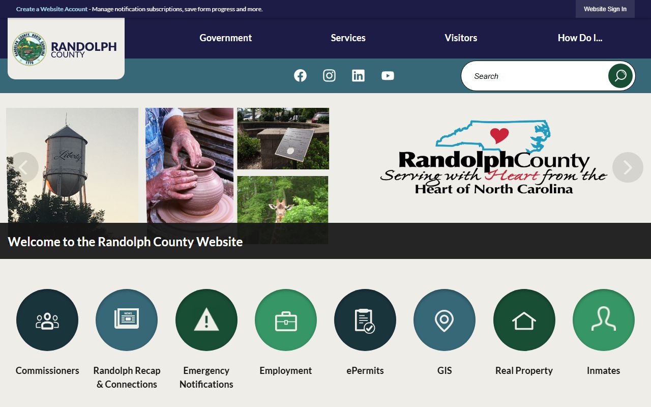 Randolph County government website for bankruptcy records access